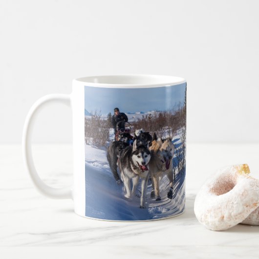 Dog sled koffiemok (Met donut)