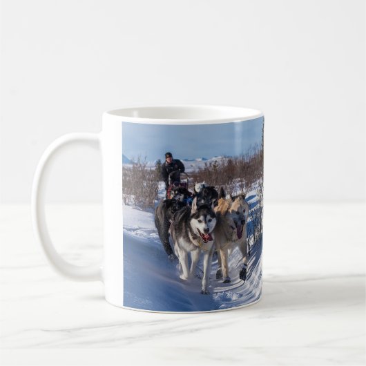 Dog sled koffiemok (Links)