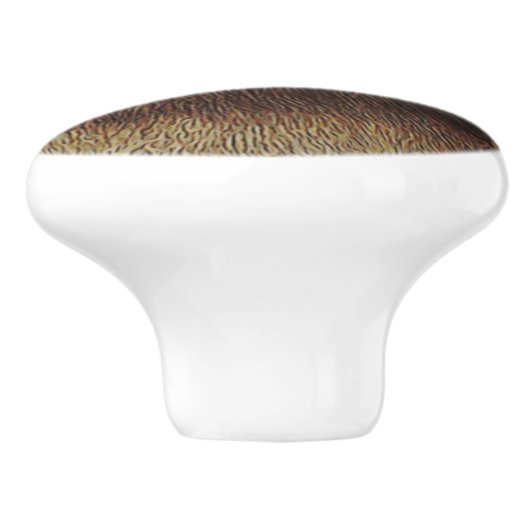 Dog Sled on Cariou Fur Keramische Knop (Zijkant)