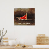Dog Sled on Cariou Fur Poster (Keuken)