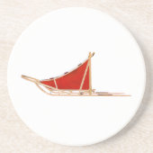 Dog Sled Zandsteen Onderzetter (Voorkant)