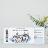 Dog Sledding Gift Certificate Kaart (Staand voorkant)