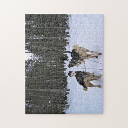 Dog Sledding in Quebec, Canada Legpuzzel (Verticaal)