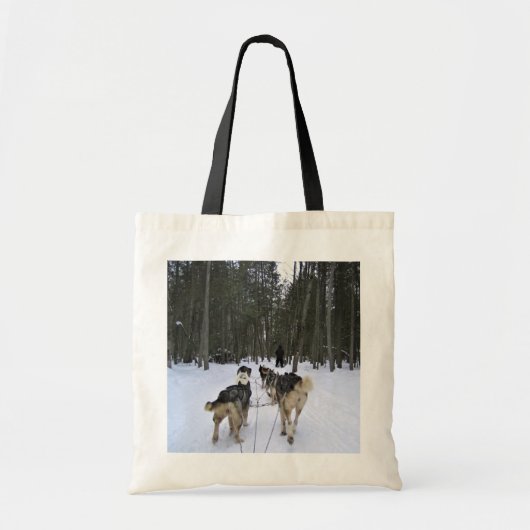 Dog Sledding in Quebec, Canada Tote Bag (Voorkant)