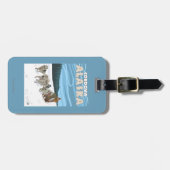 Dog Sledding Scene - Cordova, Alaska Bagagelabel (Voorkant horizontaal)