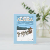 Dog Sledding Scene - Cordova, Alaska Briefkaart (Staand voorkant)