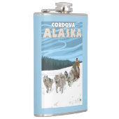 Dog Sledding Scene - Cordova, Alaska Heupfles (Rechts)