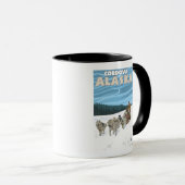 Dog Sledding Scene - Cordova, Alaska Mok (Voorkant rechts)