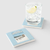 Dog Sledding Scene - Cordova, Alaska Stenen Onderzetter (Zijkant)