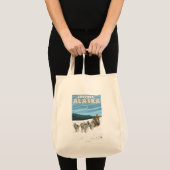 Dog Sledding Scene - Cordova, Alaska Tote Bag (Voorkant (product))