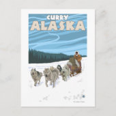 Dog Sledding Scene - Curry, Alaska Briefkaart (Voorkant)