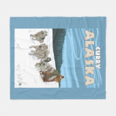 Dog Sledding Scene - Curry, Alaska Fleece Deken (Voorkant (Horizontaal))