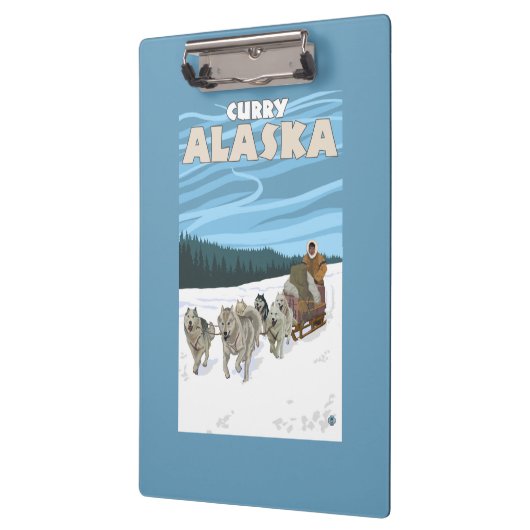 Dog Sledding Scene - Curry, Alaska Klembord (Links)