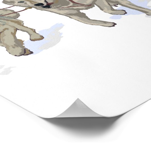 Dog Sledding Scene - Curry, Alaska Poster (Hoek)