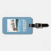 Dog Sledding Scene - Dawson, Alaska Bagagelabel (Voorkant horizontaal)