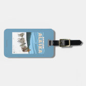 Dog Sledding Scene - Dawson, Alaska Bagagelabel (Voorkant horizontaal)