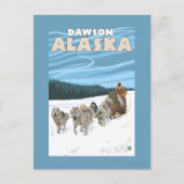 Dog Sledding Scene - Dawson, Alaska Briefkaart (Voorkant)