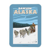 Dog Sledding Scene - Dawson, Alaska Magneet (Verticaal)