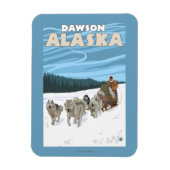 Dog Sledding Scene - Dawson, Alaska Magneet (Verticaal)