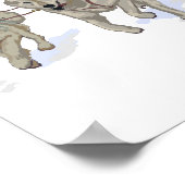 Dog Sledding Scene - Juneau, Alaska Poster (Hoek)