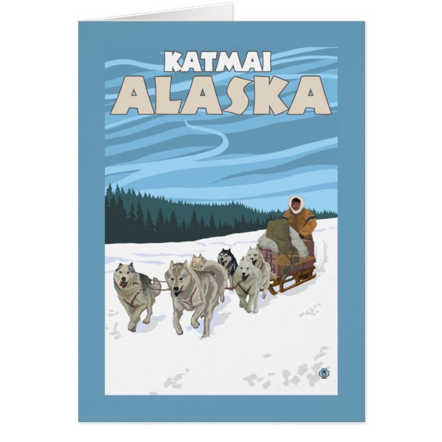 Dog Sledding Scene - Katmai, Alaska (Voorkant)
