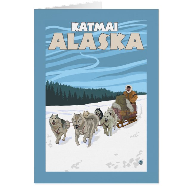 Dog Sledding Scene - Katmai, Alaska (Voorkant)