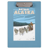 Dog Sledding Scene - Katmai, Alaska Klembord (Voorkant)