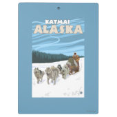 Dog Sledding Scene - Katmai, Alaska Klembord (Achterkant)