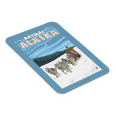 Dog Sledding Scene - Katmai, Alaska Magneet (Rechterzijde)