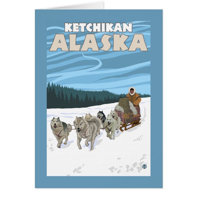 Dog Sledding Scene - Ketchikan, Alaska (Voorkant)