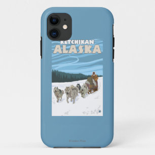 Dog Sledding Scene - Ketchikan, Alaska iPhone 11 Hoesje
