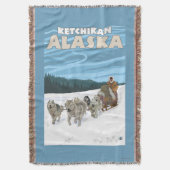 Dog Sledding Scene - Ketchikan, Alaska Deken (Voorkant Verticaal)