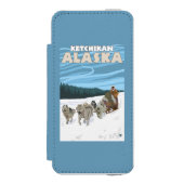Dog Sledding Scene - Ketchikan, Alaska Incipio iPhone Portemonnee Hoesje (Voorkant Agenda)