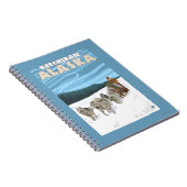 Dog Sledding Scene - Ketchikan, Alaska Notitieboek (Rechterzijde)