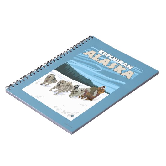 Dog Sledding Scene - Ketchikan, Alaska Notitieboek (Linkerzijde)