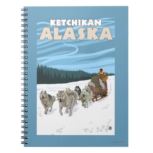 Dog Sledding Scene - Ketchikan, Alaska Notitieboek (Voorkant)