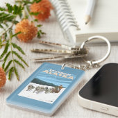 Dog Sledding Scene - Ketchikan, Alaska Sleutelhanger (Voorkant Rechts)