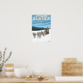 Dog Sledding Scene - Latouche, Alaska Poster (Keuken)