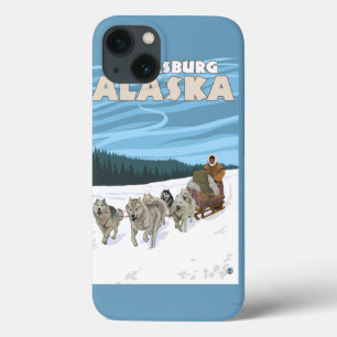 Dog Sledding Scene - Petersburg, Alaska iPhone 13 Hoesje