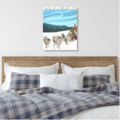 Dog Sledding Scene - Seward, Alaska Canvas Afdruk (Insitu (Slaapkamer))