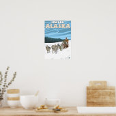 Dog Sledding Scene - Seward, Alaska Poster (Keuken)