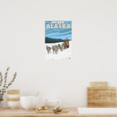 Dog Sledding Scene - Valdez, Alaska Poster (Keuken)