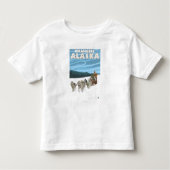 Dog Sledding Scene - Wrangell, Alaska Kinder Shirts (Voorkant)
