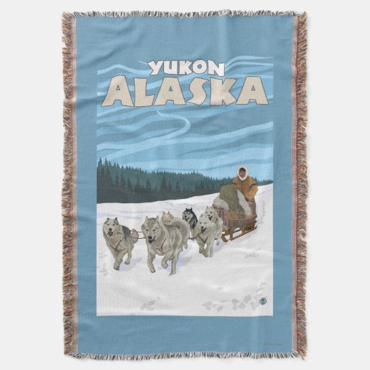 Dog Sledding Scene - Yukon, Alaska Deken (Voorkant Verticaal)