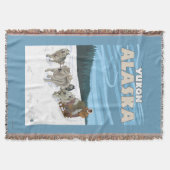 Dog Sledding Scene - Yukon, Alaska Deken (Voorkant)