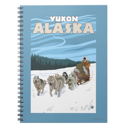 Dog Sledding Scene - Yukon, Alaska Notitieboek (Voorkant)