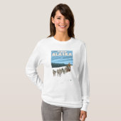 Dog Sledding Scene - Yukon, Alaska T-shirt (Voorkant volledig)