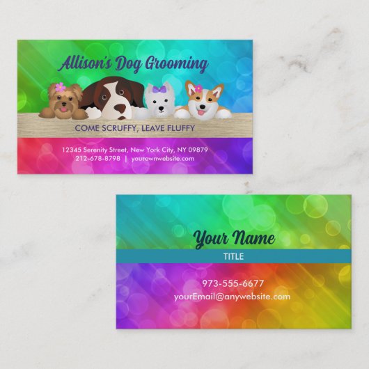 Dog slogans visitekaartje (Voorkant / Achterkant)