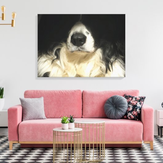 Dog sluiten canvas afdruk (Insitu (Woonkamer))
