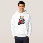 Dog Smoking Cigarette Funny Chihuahua Meme Hoodie (Voorkant volledig)